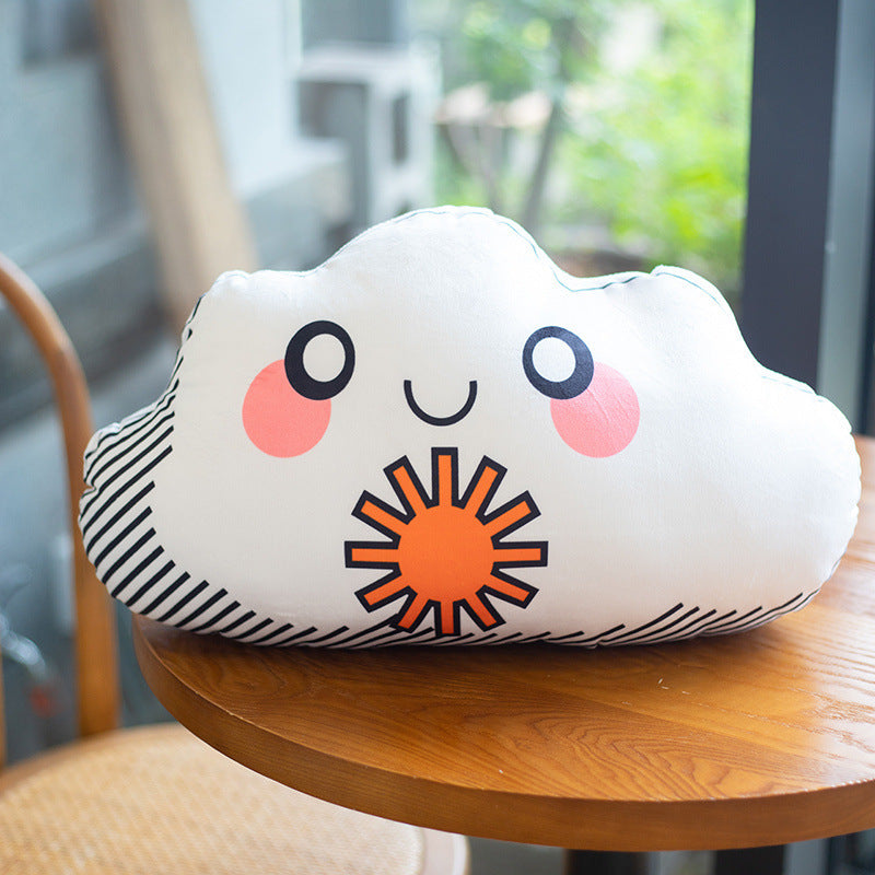 Weather Cloud Double-sided Printing Expression Pillow