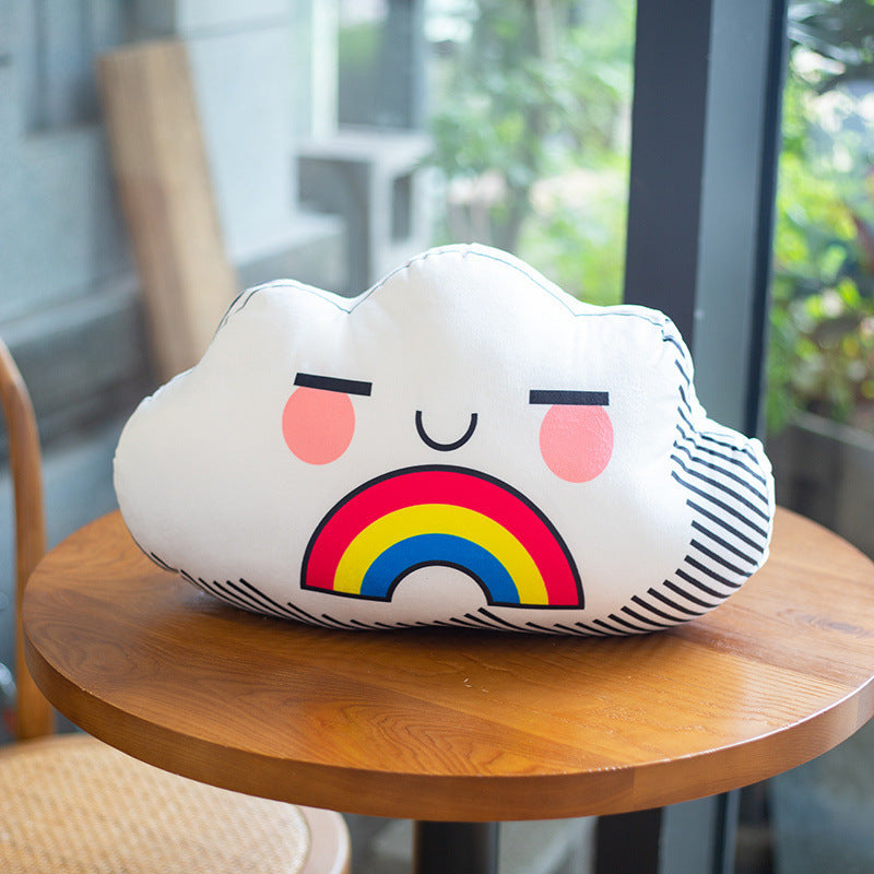 Weather Cloud Double-sided Printing Expression Pillow