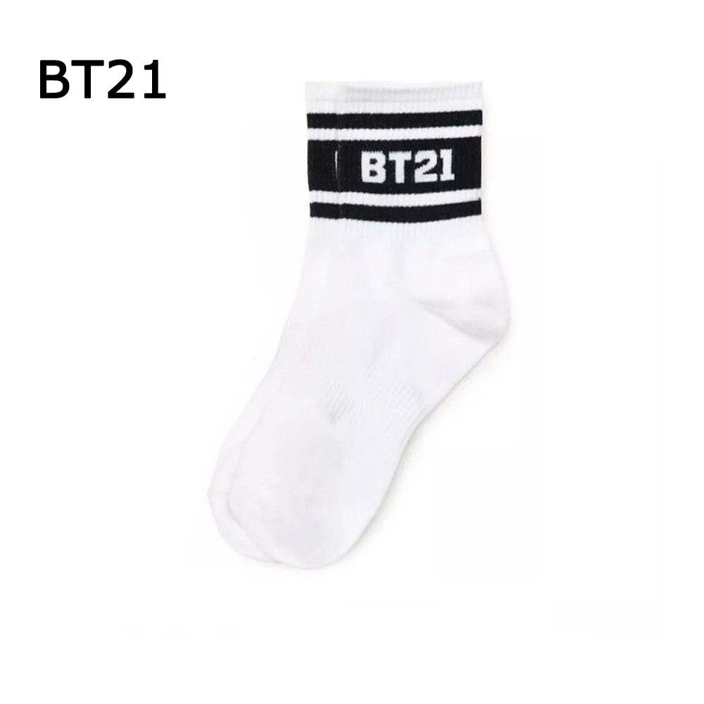 7 pcs New Kpop Bangtan Boys BT21 COOKY CHIMMY Socks