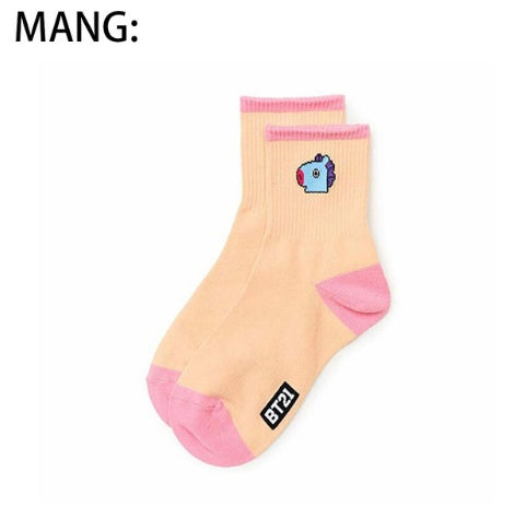 7 pcs New Kpop Bangtan Boys BT21 COOKY CHIMMY Socks